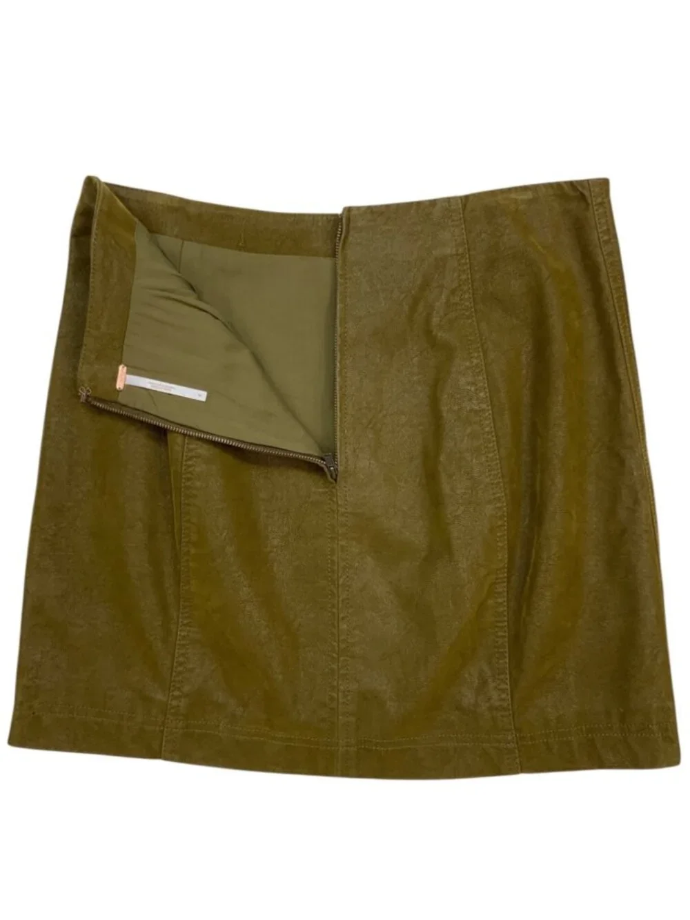 Free People Modern Femme Vegan Suede Mini Skirt 6 Brown